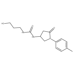 1-(3-Hydroxypropyl)-3-(5-oxo-1-(p-tolyl)pyrrolidin-3-yl)urea Structure