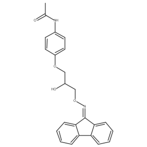 N-(4-{3-[(9H-fluoren-9-ylideneamino)oxy]-2-hydroxypropoxy}phenyl)acetamide Structure