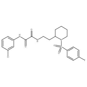 N1-(3-chlorophenyl)-N2-(2-(1-((4-fluorophenyl)sulfonyl)piperidin-2-yl)ethyl)oxalamide Structure