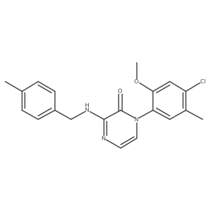 1-(4-chloro-2-methoxy-5-methylphenyl)-3-((4-methylbenzyl)amino)pyrazin-2(1H)-one结构式
