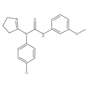 1-(4-chlorophenyl)-1-(3,4-dihydro-2H-pyrrol-5-yl)-3-(3-methoxyphenyl)urea Structure