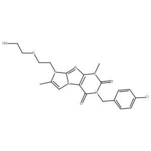 3-(4-chlorobenzyl)-8-(2-(2-hydroxyethoxy)ethyl)-1,7-dimethyl-1H-imidazo[2,1-f]purine-2,4(3H,8H)-dione Structure