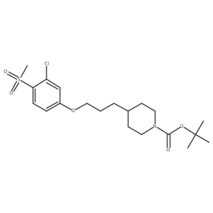 Tert-butyl 4-[3-(3-chloro-4-methylsulfonylphenoxy)propyl]piperidine-1-carboxylate Structure