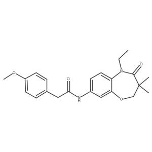 N-(5-ethyl-3,3-dimethyl-4-oxo-2,3,4,5-tetrahydrobenzo[b][1,4]oxazepin-8-yl)-2-(4-methoxyphenyl)acetamide Structure