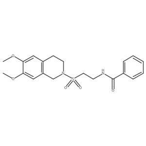 N-(2-((6,7-dimethoxy-3,4-dihydroisoquinolin-2(1H)-yl)sulfonyl)ethyl)benzamide结构式