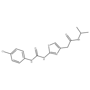 2-(2-(3-(4-chlorophenyl)ureido)thiazol-4-yl)-N-isopropylacetamide Structure