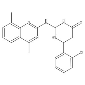 6-(2-Chlorophenyl)-2-[(4,8-dimethylquinazolin-2-yl)amino]-1,3-diazinan-4-one结构式