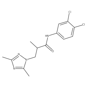 N-(3,4-dichlorophenyl)-3-(3,5-dimethyl-1H-1,2,4-triazol-1-yl)-2-methylpropanamide结构式