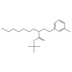 Tert-butyl [2-(3-chlorophenyl)ethyl]{2-[(3-hydroxypropyl)thio]ethyl}carbamate结构式