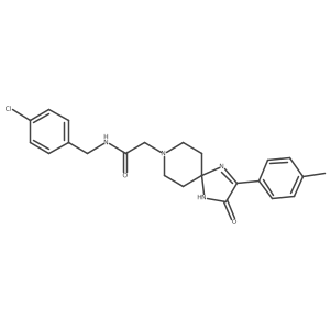 N-[(4-chlorophenyl)methyl]-2-[2-(4-methylphenyl)-3-oxo-1,4,8-triazaspiro[4.5]dec-1-en-8-yl]acetamide Structure