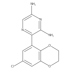 3-(7-Chloro-2,3-dihydro-1,4-benzodioxin-5-yl)pyrazine-2,6-diamine结构式