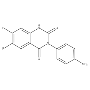 3-(4-Aminophenyl)-6,7-difluoroquinazoline-2,4(1H,3H)-dione Structure