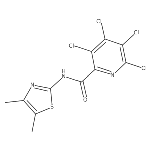 3,4,5,6-tetrachloro-N-(dimethyl-1,3-thiazol-2-yl)pyridine-2-carboxamide Structure