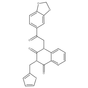 1-(2-(benzo[d][1,3]dioxol-5-yl)-2-oxoethyl)-3-(thiophen-2-ylmethyl)pyrido[3,2-d]pyrimidine-2,4(1H,3H)-dione结构式