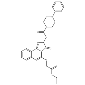 ethyl 2-({3-oxo-2-[2-oxo-2-(4-phenylpiperazin-1-yl)ethyl]-2H,3H-imidazo[1,2-c]quinazolin-5-yl}sulfanyl)acetate结构式