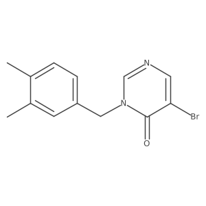 5-Bromo-3-[(3,4-dimethylphenyl)methyl]pyrimidin-4-one Structure