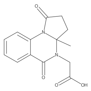 2-{3a-methyl-1,5-dioxo-1H,2H,3H,3aH,4H,5H-pyrrolo[1,2-a]quinazolin-4-yl}acetic acid Structure