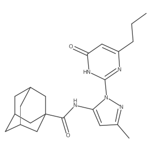 (3r,5r,7r)-N-(3-methyl-1-(6-oxo-4-propyl-1,6-dihydropyrimidin-2-yl)-1H-pyrazol-5-yl)adamantane-1-carboxamide Structure