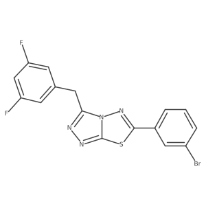 6-(3-Bromophenyl)-3-(3,5-difluorobenzyl)[1,2,4]triazolo[3,4-b][1,3,4]thiadiazole结构式