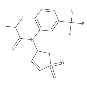 N-(1,1-dioxido-2,3-dihydrothiophen-3-yl)-N-(3-(trifluoromethyl)phenyl)isobutyramide结构式