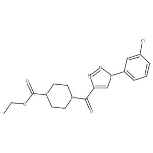 ethyl 4-[1-(3-chlorophenyl)-1H-1,2,3-triazole-4-carbonyl]piperazine-1-carboxylate Structure