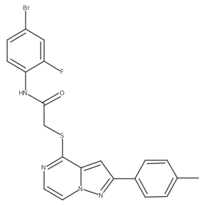 N-(4-bromo-2-fluorophenyl)-2-{[2-(4-methylphenyl)pyrazolo[1,5-a]pyrazin-4-yl]thio}acetamide Structure