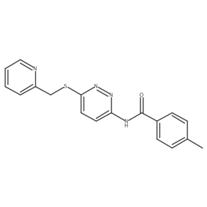 4-methyl-N-(6-{[(pyridin-2-yl)methyl]sulfanyl}pyridazin-3-yl)benzamide Structure
