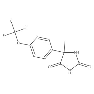 5-Methyl-5-[4-(trifluoromethoxy)phenyl]imidazolidine-2,4-dione结构式