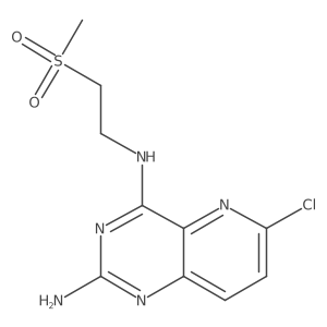 6-Chloro-n4-(2-methanesulfonyl-ethyl)-pyrido[3,2-d]pyrimidine-2,4-diamine结构式