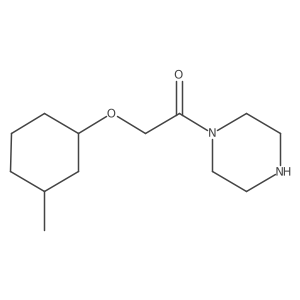 2-[(3-Methylcyclohexyl)oxy]-1-(piperazin-1-yl)ethan-1-one结构式