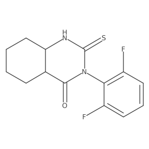 3-(2,6-difluorophenyl)-2-sulfanylidene-4a,5,6,7,8,8a-hexahydro-1H-quinazolin-4-one Structure