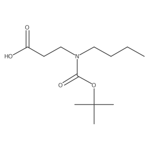 3-{[(Tert-butoxy)carbonyl](butyl)amino}propanoic acid结构式