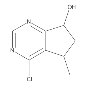 (5R)-4-chloro-5-methyl-6,7-dihydro-5H-cyclopenta[d]pyrimidin-7-ol结构式