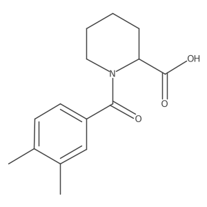 1-(3,4-Dimethylbenzoyl)piperidine-2-carboxylic acid结构式