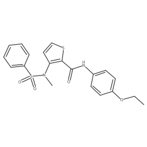 N-(4-ethoxyphenyl)-3-(N-methylbenzenesulfonamido)thiophene-2-carboxamide结构式