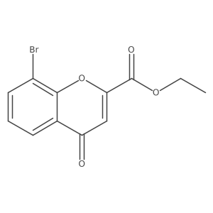 ethyl 8-bromo-4-oxo-4H-1-benzopyran-2-carboxylate结构式