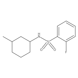 2-fluoro-N-(3-methylcyclohexyl)benzenesulfonamide Structure
