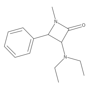2-Azetidinone, 3-(diethylamino)-1-methyl-4-phenyl-, cis-结构式