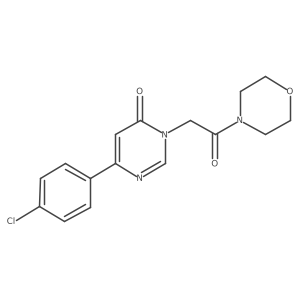 6-(4-chlorophenyl)-3-(2-morpholino-2-oxoethyl)pyrimidin-4(3H)-one Structure