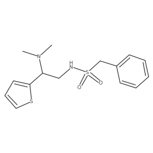 N-(2-(dimethylamino)-2-(thiophen-2-yl)ethyl)-1-phenylmethanesulfonamide Structure