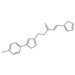 (E)-(5-(4-chlorophenyl)isoxazol-3-yl)methyl 3-(thiophen-2-yl)acrylate Structure