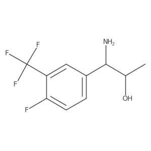 (1S,2R)-1-Amino-1-[4-fluoro-3-(trifluoromethyl)phenyl]propan-2-OL结构式