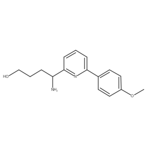 (I S)-I-Amino-6-(4-methoxyphenyl)-2-pyridinebutanol结构式