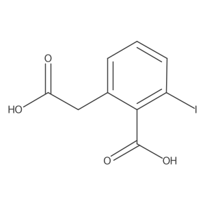 2-(Carboxymethyl)-6-iodobenzoic acid结构式