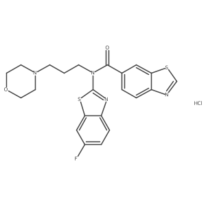 N-(6-fluorobenzo[d]thiazol-2-yl)-N-(3-morpholinopropyl)benzo[d]thiazole-6-carboxamide hydrochloride结构式