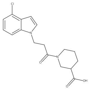 1-[3-(4-chloro-1H-indol-1-yl)propanoyl]piperidine-3-carboxylic acid结构式