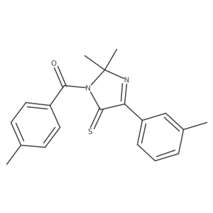 (2,2-dimethyl-5-thioxo-4-(m-tolyl)-2,5-dihydro-1H-imidazol-1-yl)(p-tolyl)methanone Structure