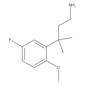 3-(5-Fluoro-2-methoxyphenyl)-3-methylbutan-1-amine结构式