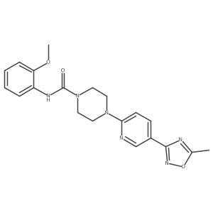 N-(2-methoxyphenyl)-4-(5-(5-methyl-1,2,4-oxadiazol-3-yl)pyridin-2-yl)piperazine-1-carboxamide结构式