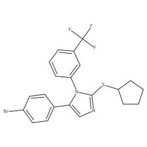 5-(4-bromophenyl)-2-(cyclopentylthio)-1-(3-(trifluoromethyl)phenyl)-1H-imidazole结构式